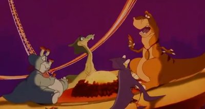 Dessins animés : Les quatre dinosaures et le cirque magique (We're Back!: A Dinosaur's Story)